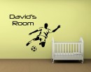 Football Player Customized Name Children Wall Decals Baby Nursery Name Wall Stickers